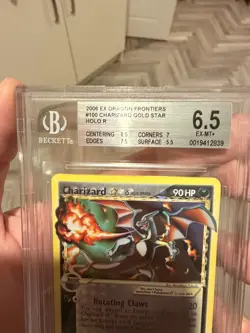 Pokemon Charizard Gold Star 100/101 Ex Dragon Frontiers Beckett / BGS 6.5 (PSA) - Image 4