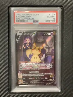 2022 PSA 10 FA Mimikyu V #TG16 Full Art Pokemon TCG SWSH Brilliant Stars - Image 1