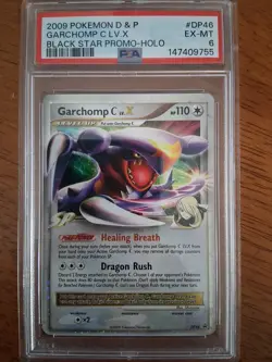 Pokemon TCG Garchomp C Lv. X Black Star Promo Holo 2009 D & P Set DP46 PSA 6 - Image 1
