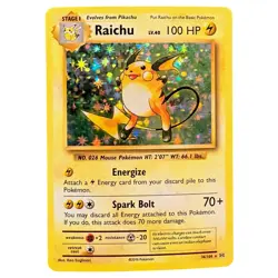 Pokemon Raichu 36/108 Evolutions Holo Rare Stage 1 100 HP Card - Image 1