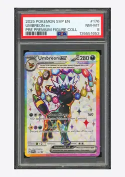 Pokemon PSA 8 Umbreon ex Promo 2025 #176 SVP Premium Figure Collection English - Image 1