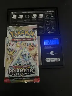22.27g HEAVY Prismatic Evolutions Pokemon Sealed Booster Pack New - Image 1