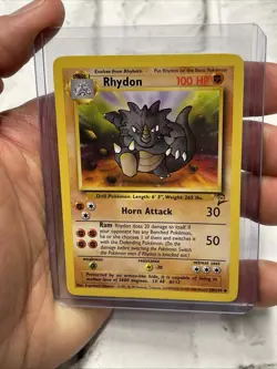 Pokemon Base Set 2 Rhydon 59/130 Uncommon NM/MT Near Mint Vintage Pokemon WOTC - Image 1