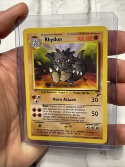 Pokemon Base Set 2 Rhydon 59/130 Uncommon NM/MT Near Mint Vintage Pokemon WOTC - Image 2