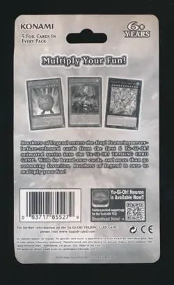 YU-GI-OH BROTHERS OF LEGEND 1ST EDITION SEALED HANGER PACK - Image 2