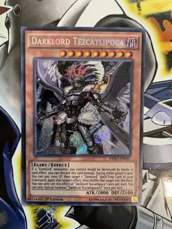 Yu-Gi-Oh! Darklord Tezcatlipoca Secret Rare 1st Edition DESO-EN031 LP - Image 1