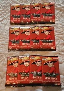 One Piece Carrying On His Will OP-13 Lot Of 12 Sealed Booster Packs English New - Image 1