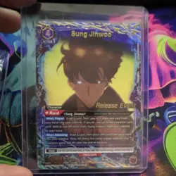 Bandai Union Arena Sung Jinwoo Raid Foil Release Event Card - Image 1