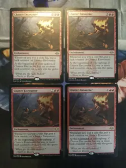 Chance Encounter ETCHED FOIL 4x *$10 Off Every $35 Sale!* Magic MTG Card - Image 1