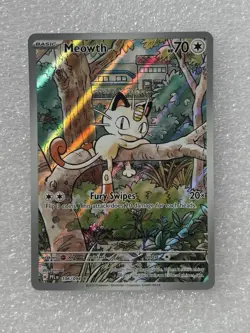 Pokemon Meowth Full Art Holo Basic 70 HP PLJ Card 108/094 - Image 1