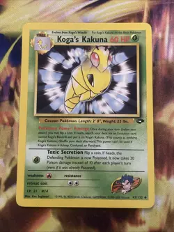 Koga's Kakuna 47/132 Gym Challenge Pokemon Card - Image 1