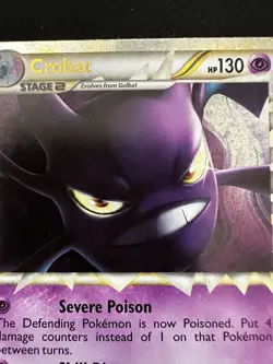 Pokemon Primal Groudon-EX TCG Full Art Ultra Rare Holo Card 151/160 LP n Crobat - Image 4