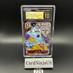 CGC 10 PRISTINE Jimbei Parallel ST01-005 C 25th Edition ONE PIECE Card Game 224 - Image 1
