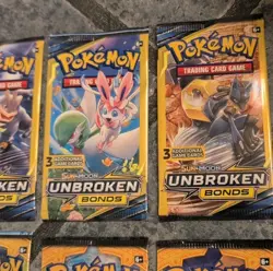 12-Pokemon Sun And Moon 3 Card Booster Packs 4-Unbroken Bonds, 8-Base Set-Sealed - Image 4
