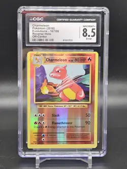 Pokemon 2016 Charmeleon Evolutions Reverse Holo Card 10/108 NM/Mt 8.5 CGC Graded - Image 1