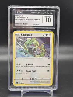 Rayquaza Pokemon TCG McDonald's 2025 Collection CGC 10 014/015 Card - Image 1