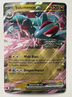Pokemon Salamence ex 114/159 JUMBO OVERSIZED Card Journey Together NM 2025 - Image 1