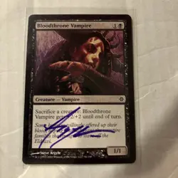 2010 MTG RISE OF THE ELDAZI BLOODTHORNE VAMPIRE AUTOGRAPH STEVE ARGYLE 98/248 - Image 1