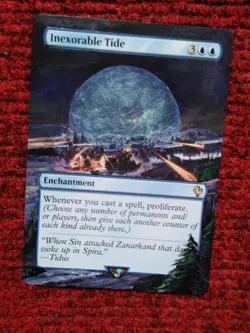 Inexorable Tide MTG Final Fantasy Commander Hand Painted Borderless Altered Art - Image 2