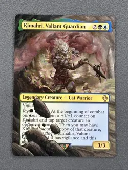Kimahri, Valiant Guardian MTG Final Fantasy Commander Hand Painted Altered Art v - Image 1