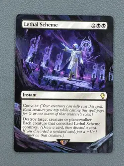 Lethal Scheme MTG Final Fantasy Commander Hand Painted Extended Full Altered Art - Image 1