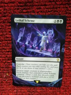 Lethal Scheme MTG Final Fantasy Commander Hand Painted Extended Full Altered Art - Image 2