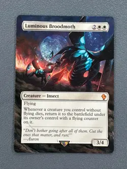 Luminous Broodmoth MTG Final Fantasy Commander Hand Painted Extended Altered Art - Image 1