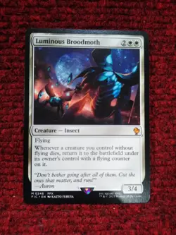 Luminous Broodmoth MTG Final Fantasy Commander Hand Painted Extended Altered Art - Image 2