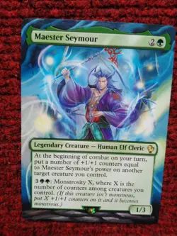 Maester Seymour MTG Final Fantasy Commander Hand Painted Borderless Altered Art - Image 2
