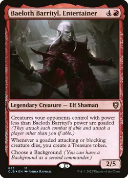 Baeloth Barrityl, Entertainer FOIL MTG Baldurs Gate Commander Legends Magic - Image 1
