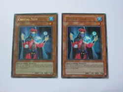 2 x Crystal Seer - yugioh Ultra Rare TAEV-EN031 1st Edition Light Play+ - Image 1