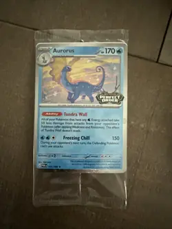 Aurorus Promo Card Cosmo Holo Pokemon Perfect Order Stamped 024/088 Barnes Noble - Image 1
