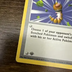 LP* Pokemon Card Gust of Wind Base Set (Shadowless) 1st Edition 93/102 Non Holo - Image 5