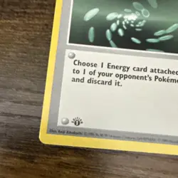 Pokemon TCG Energy Removal 92/102 Base Set Shadowless 1st Edition LP - Image 5