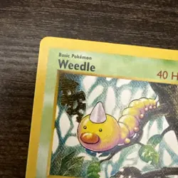 Pokemon Weedle Base Set First Edition Shadowless 69/102 LP Card - Image 2