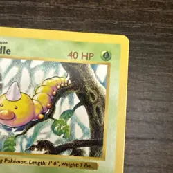 Pokemon Weedle Base Set First Edition Shadowless 69/102 LP Card - Image 3