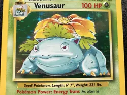 Pokemon Venusaur 15/102 Base Set Unlimited Holo Rare 1999 WOTC Vintage LP - Image 2