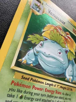 Pokemon Venusaur 15/102 Base Set Unlimited Holo Rare 1999 WOTC Vintage LP - Image 3