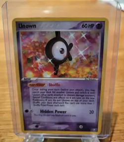 Pokemon Unown Q/28 EX Unseen Forces Ultra Rare Holo Card SEE PICTURES - Image 1