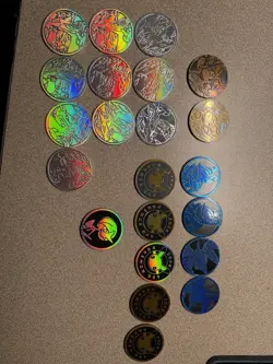 Lot of 22 Pokemon Coins - Charizard, Pikachu, Dragonite, Gardevoir, Lucario - Image 1