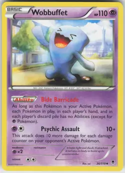 Pokemon Wobbuffet 36/119 XY - Phantom Forces Uncommon NM - Image 1