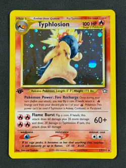 Pokemon TCG Neo Genesis 1st Edition #17/111 Typhlosion Holo Rare Grail Amazing - Image 1