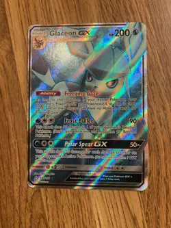 POKEMON Glaceon GX (Full Art) 141/156 Sm-Ultra Prism Holo NM ULTRA RARE - Image 1
