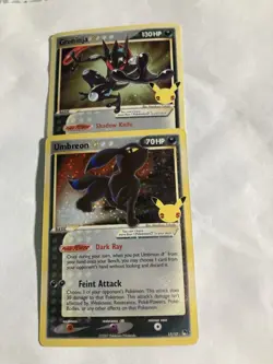 Lot Of 2 Pokemon Celebrations Classic Collection Umbreon & Greninja. Unplayed - Image 1