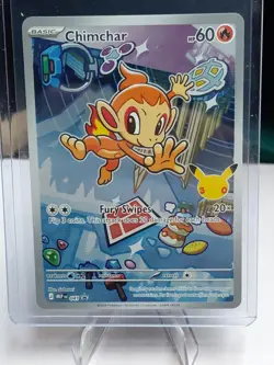 Pokemon First Partner Illustration Rare Chimchar 30th Anniversary-NM - Image 1