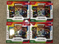 x4 Pokemon TCG First Partner Illustration Collection Series 1 Box SEALED - Image 1