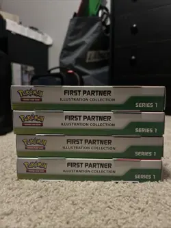 x4 Pokemon TCG First Partner Illustration Collection Series 1 Box SEALED - Image 4
