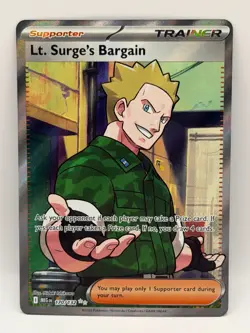 Lt. Surge's Bargain 170/132 Mega Evolution NM Ultra Rare Pokemon TCG - Image 1
