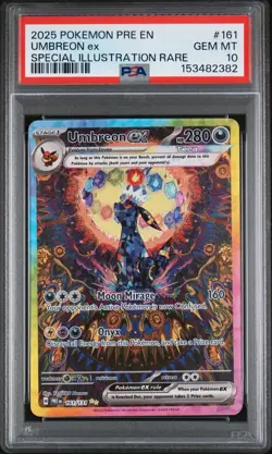2025 POKEMON PRISMATIC EVOLUTIONS SPECIAL ILLUSTRATION RARE UMBREON EX PSA 10 - Image 1