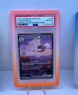 2023 POKEMON MEW EN-151 SPECIAL ILLUSTRATION RARE #199 CHARIZARD EX PSA 10 - Image 1
